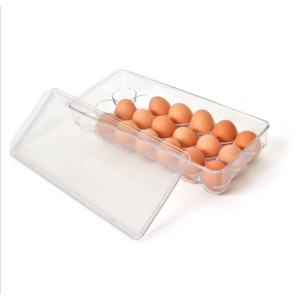 Stackable  Plastic Egg Holder, BPA Free Fridge Organizer with