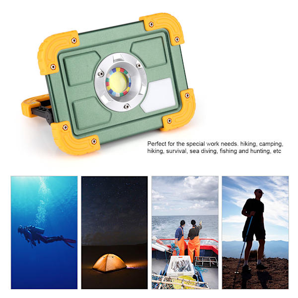 30W USB COB LED Bärbar Uppladdningsbar Ljuspunkt Arbetscamping Touchlampa Utomhus