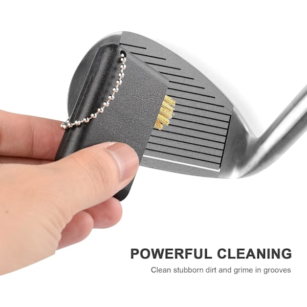 Golfklubborste ficka klubbrengörare 3-pack rengöringsverktyg vässare 3 i 1 ficka bärbar infällbar, lätt och liten golfrengöring