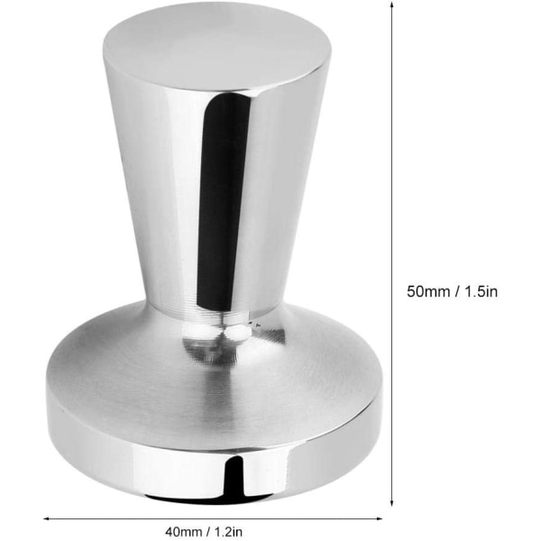 Ruostumattomasta teräksestä valmistettu kahvitamperi 40 mm espressotamperi kahvipapu