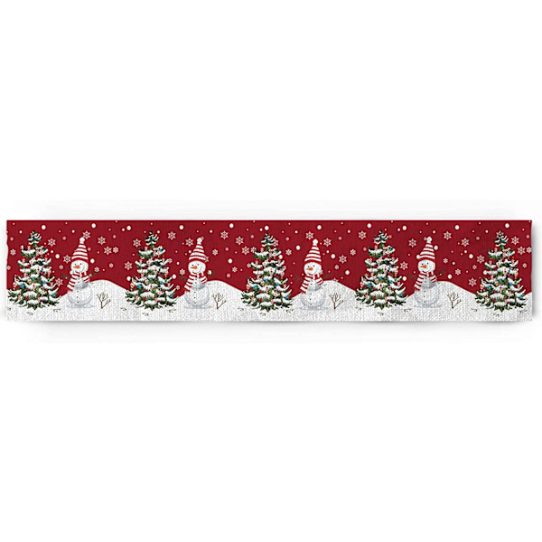 Julebordduk med snøfnugg og elg, juleinnredning