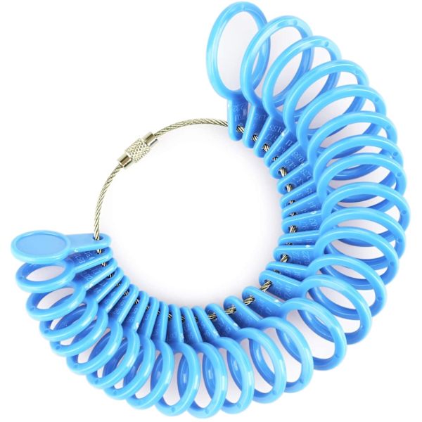 Ring Sizer - Fingermätare Mätning Ring Tool 27 PCs Storlek 1-13$ Blue