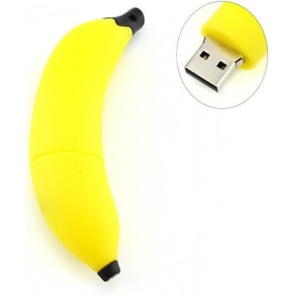 Cute Flash Drive 32GB, USB2.0 Cute Cartoon Mini Banana Shape Thumb Drive Memory Stick Pen Drive