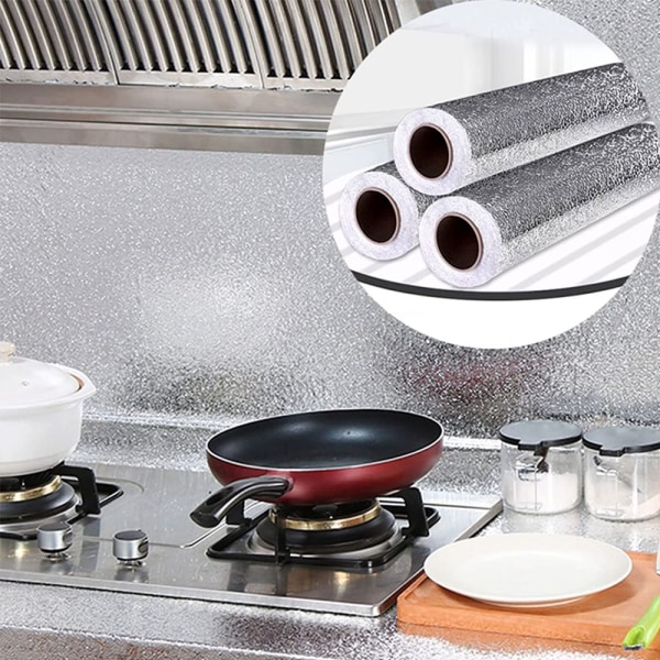 Køkken Backsplash Tapet Skræl og Stick Aluminiumsfolie