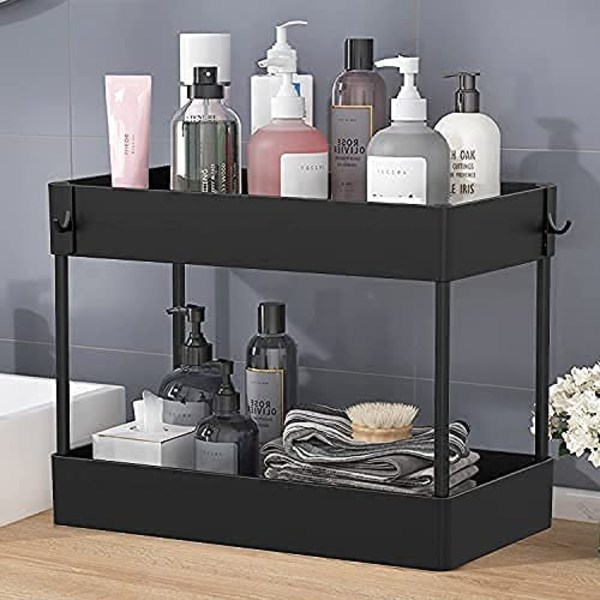 Under Sink Organizer, Under Bathroom Sink Storage 2 Tier