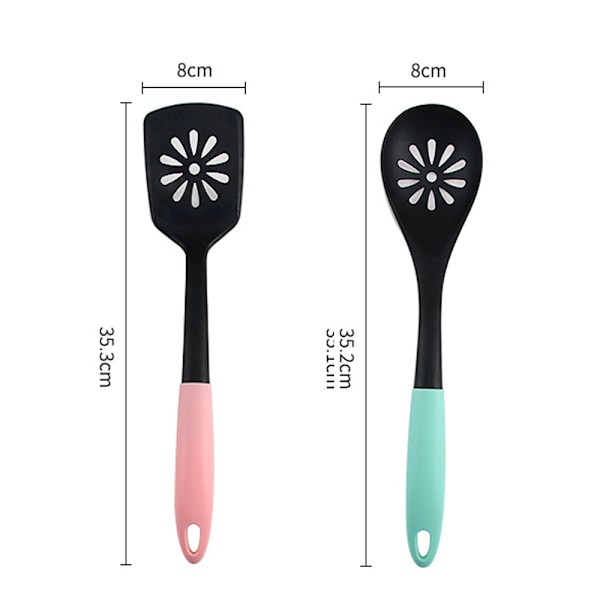 Nylonkøkkenredskaber non-stick stegespade ske tæt mere