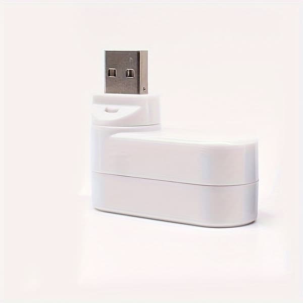 Miniadapter med 3 porte til USB-hub-splitter, designet til bærbare computere og tilbyder høj kvalitet White