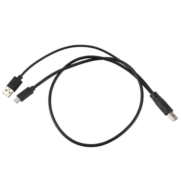 USB 3.0 hane och USB 2.0 dubbel strömdata Y till Type-C USB-C-kabel för bärbar dator och hårddiskkabel UC-125 (haoyi