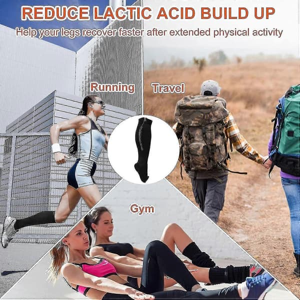Kompressionsstrømper med lynlås, åben tå M