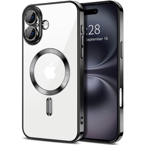 iPhone 17 Cover - Metallisk Cover med Magnetisk Kompatibilitet, Slankt Design - Sort sort black