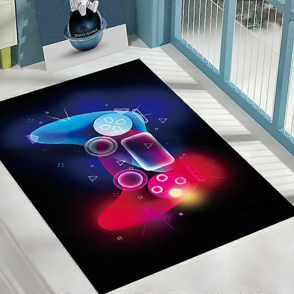Modern Gamer Sovrumsmatta 120x80cm 3D Controller Graffiti Barnrumsmatta