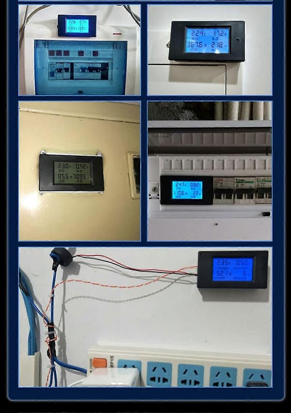 Digitalt Multimeter AC 80-260V 100A PZEM061 LCD Display Digital Strøm Spænding Effekt Energi Multimeter Amperemeter Voltmeter med Strømtransformator CT_Bi