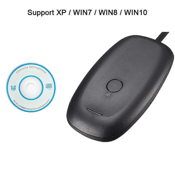 Kompatibel med XBOX360-kontrollermottaker trådløs kontroller til PC-adapter Trådløs spillmottaker for Windows - svart -