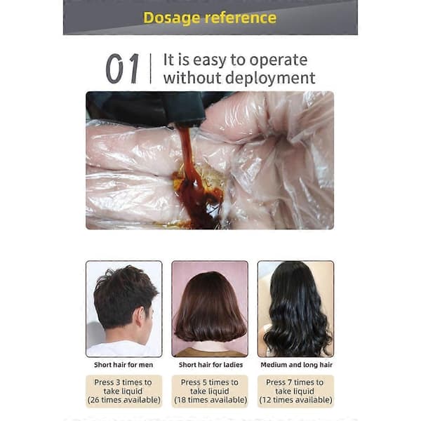 Hårfarve Shampoo Hårfarve Shampoo Farver Hår på få minutter til kvinder og mænd_Gave Dark brown