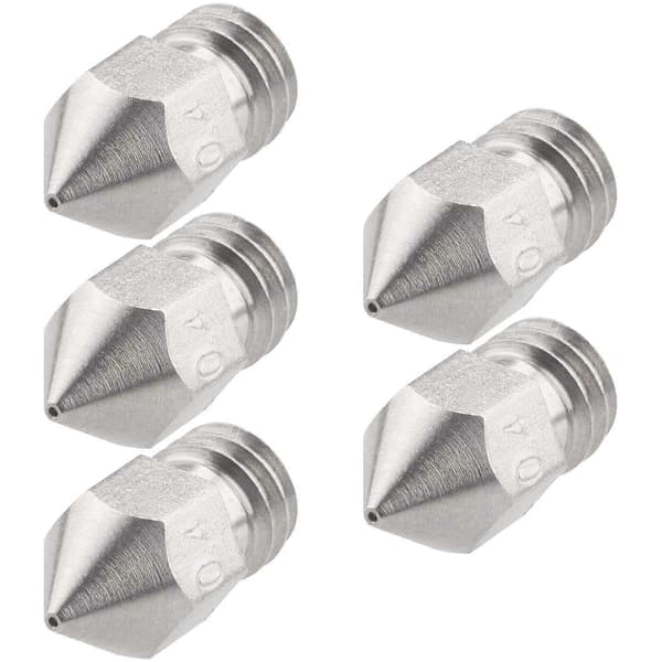 5 st 0,4 mm/1,75 mm 3D-skrivarmunstycken, MK8 3D-skrivare extrudermunstycke för Makerbot Creality CR-10/ Ender 3