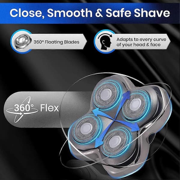 2-pak Pro 4 Shaver-erstatningshoveder til Skulls Pitbulls Gold PRO, Silver PRO, PRO, flydende 4 hoveder