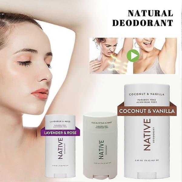 Native Deodorant Kurkku & Minttu / Sitrus & Myski / Kookos & Vanilja 75 g (Vihreä)