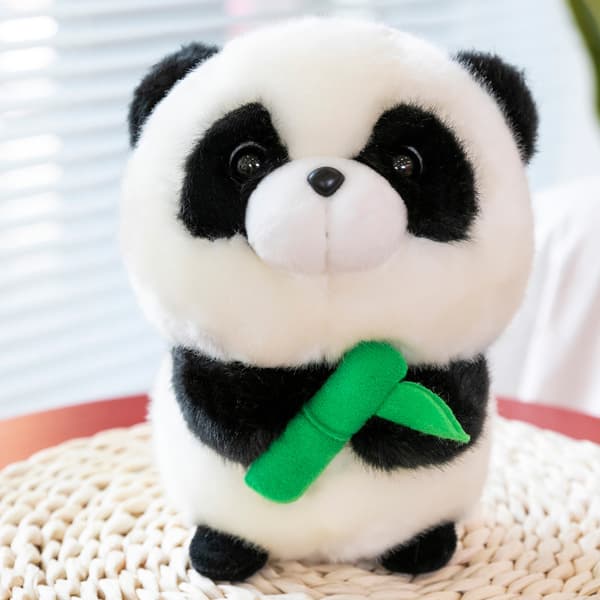Plush Panda Bear with Bamboo Toys Soft Birthday Gift
