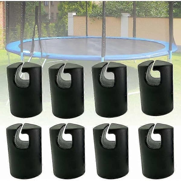 Trampolin Hætte Trampolin Endehætte Trampolin Krog Trampolin Reservedele Trampolin Tilbehør Stolpehætte til Trampolin Net Pløkker 32 MM 8 Stykker Sort_S