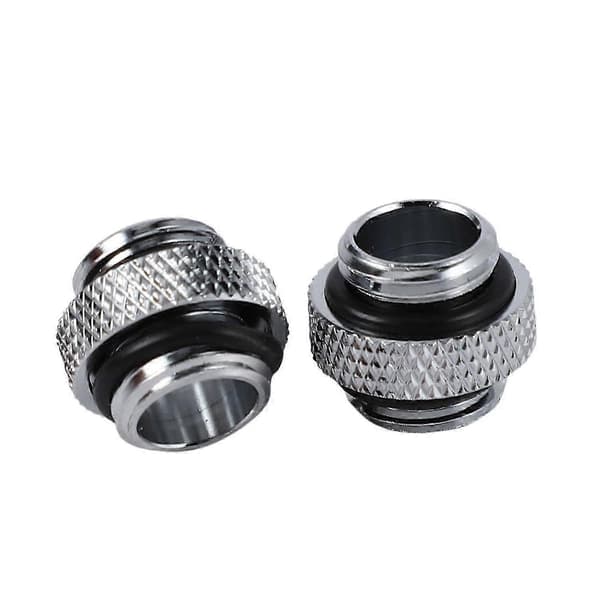 2 stk. G1/4 Mini udvendigt gevind han til han vandkøling roterende fitting adapter vandkøling Conn-haoyi Silver