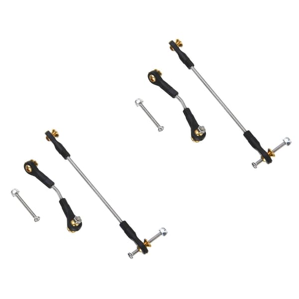 2 sæt styrestang servostang opgraderingsdele til B14 B24 B16 B36 C14 C24 C44 1/16 RC bil tilbehør Black  Silver