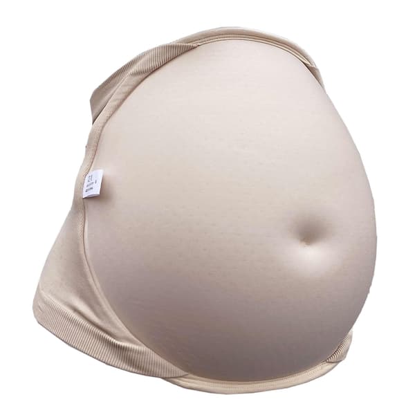 Falsk graviditetssvampemave med linning - kvalitetsgave S Beige