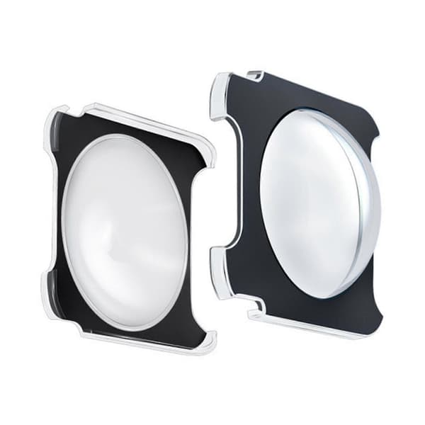 För /r klibbiga linsskydd för dubbellins 360 Mod skyddstillbehör Black  Transparent