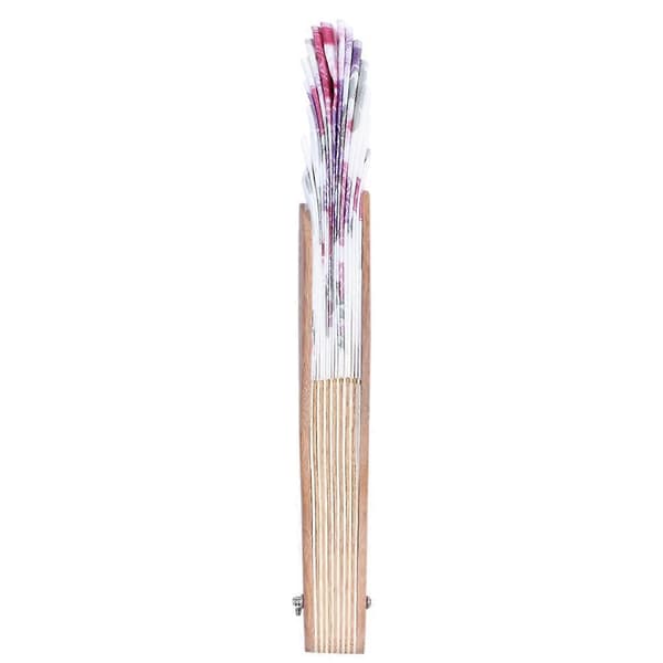 2X Bambus Blomsterprintet Japansk Stil Sammenfoldelig Håndholdt Vifte Dekoration