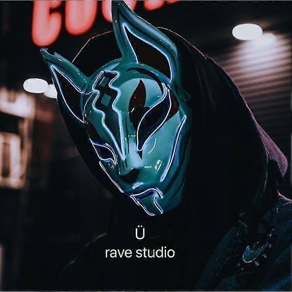 Summer Driftled Halloween Lysende Maske Overraskelsesgave Blue