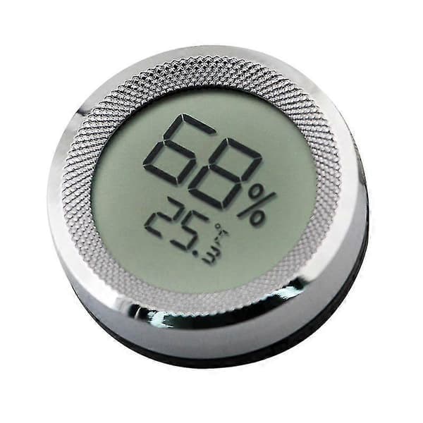 Cigarr Humidor Hygrometer Mini Digital LCD Display Sensor 1 Styck Silver_Billiga presenter