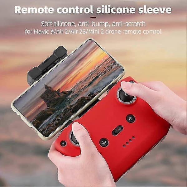 Silikondeksel for 3/air 2/2s/mini 2 fjernkontroll nakkestropp støvtett deksel drone tilbehør Grey