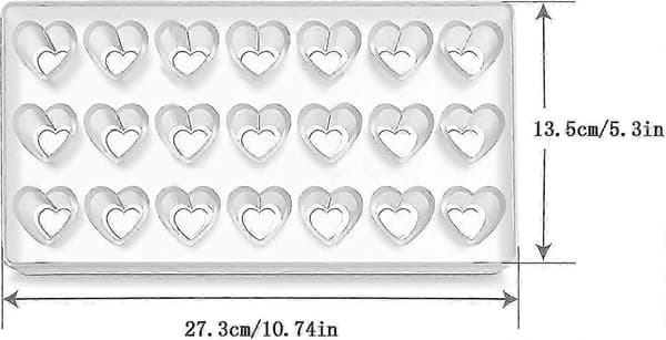 Transparent chokladform, transparent plastchokladform, transparent present