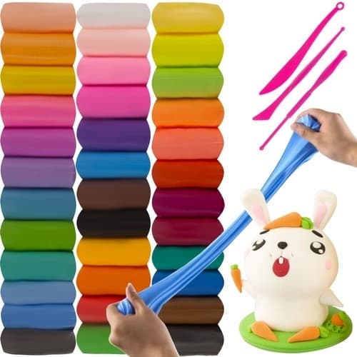 Black Friday DIY Modellervoks / Ler Hobbysæt - 36 stk multicolor multifärg