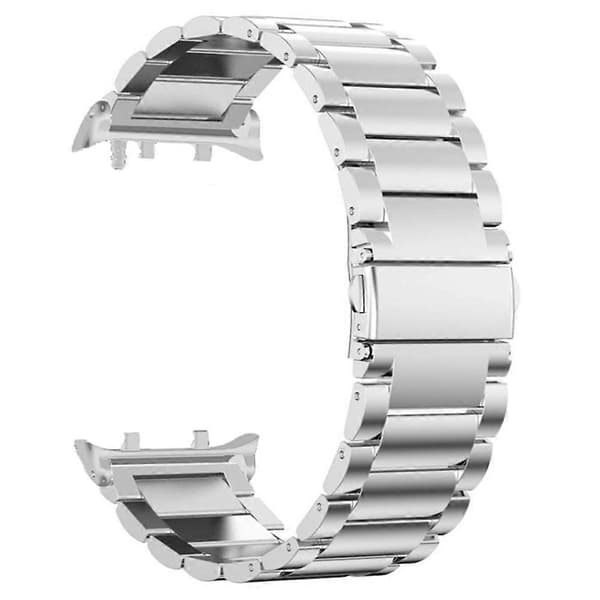 For Huawei Watch D2 Erstatningsklokkerem Tre-perlers solid rustfritt stål armbånd _Billige gaver Silver
