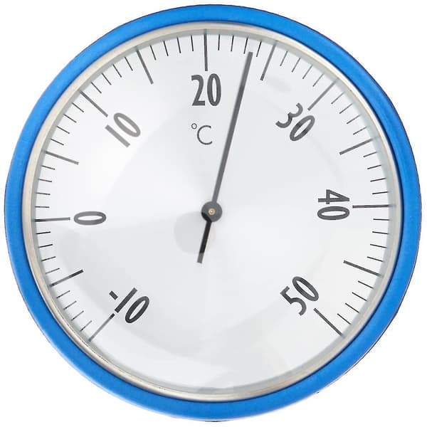 Analog pooltermometer, lämplig för pool och damm, rostfri, bekväm avläsning, blå_Quality Gift