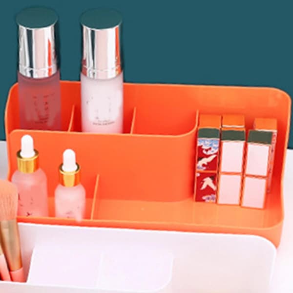 Makeup Organizer Opbevaringsboks Kosmetiske Displayetuier Kosmetisk Opbevaringspalet Mörk blå