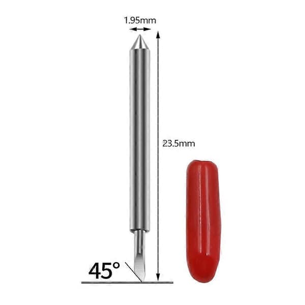 Skjæreplotter - skjæreblader - 5 45 grader - Egnet for Roland - vinyl - kutter - blader - kutter - Rød - 23,5*1,95 cm