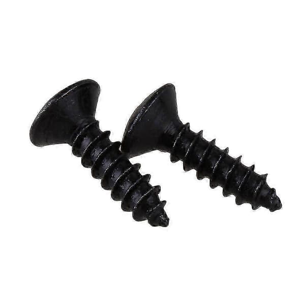 50x guitar bas skruer dele til ridseplader pickguard, sort-L Black