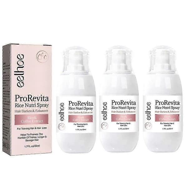 2026 3X Zephta H-Regrow 2.0, Zephta Håråterväxt, Prorevita Ris Nutri Spray, för Hår