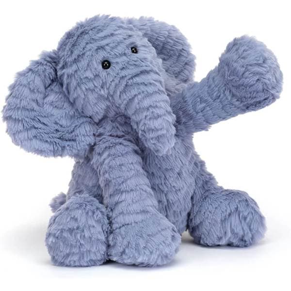 Jellycat Fuddlewuddle Elefant Plysdyr, Medium 23 cm - Elefant Bamse - Klassisk Børnegave