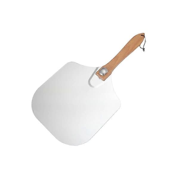 Pizzaspade 30 cm, Pizzaspade med stor aluminiumsstøtte, mer stabil, profesjonell pizzaspade med sammenleggbart trestativ for baking av pizza, brød