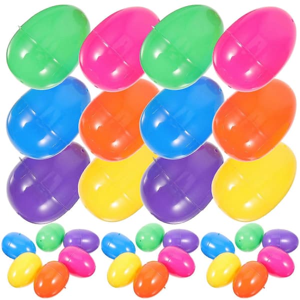 50 stk. Påskeegg Tomme egg Plast egg Leker Fyllbare plast påskeegg_Bra saker 6X4CM