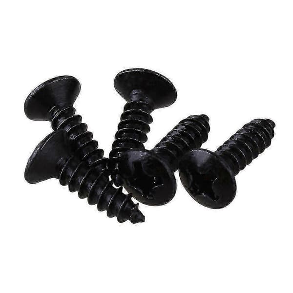50x guitar bas skruer dele til ridseplader pickguard, sort-L Black
