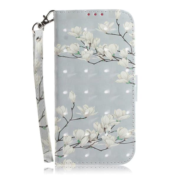 Compatible with Oneplus Nord 2t 5g Case Magnetic 3d Pattern Wallet Flip Case With Strap - Flower