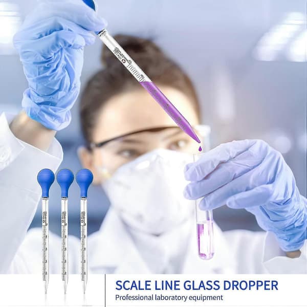 3 stycken glaspipetter, för apotek, parfym, laboratorium, sjukhus, kemi_Bra saker