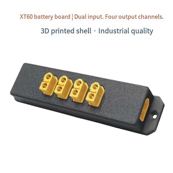XT60 Dobbelt-Kanal Strømfordelingskort Input Fire-Kanal Output_Kvalitetsgåvor Black