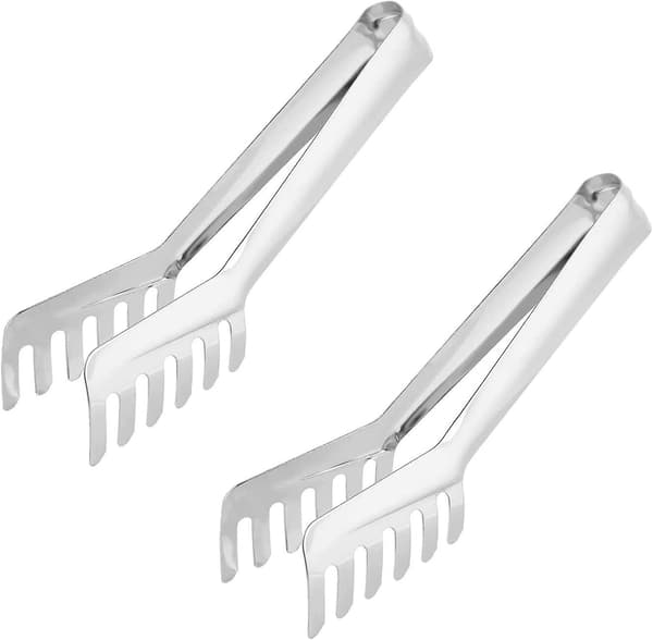 2 stk. Spaghetti Tænger, Spaghetti Tænger i Rustfrit Stål, Spaghetti Køkkentænger i Rustfrit Stål, Pasta Tænger, Spaghetti Tænger, Rustfrit Stål Kit_