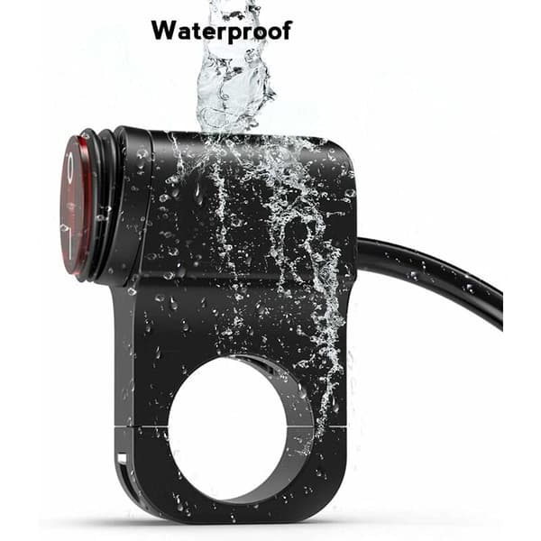 12V Waterproof Main Switch for Motorcycle ATV, Motorcycle Main Switch, LED Fog Light On/Off Switch