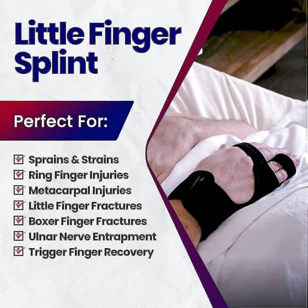 Metakarpal Fingerskena Handledsstöd, Ulnar Gutter Skena Stöd Right hand