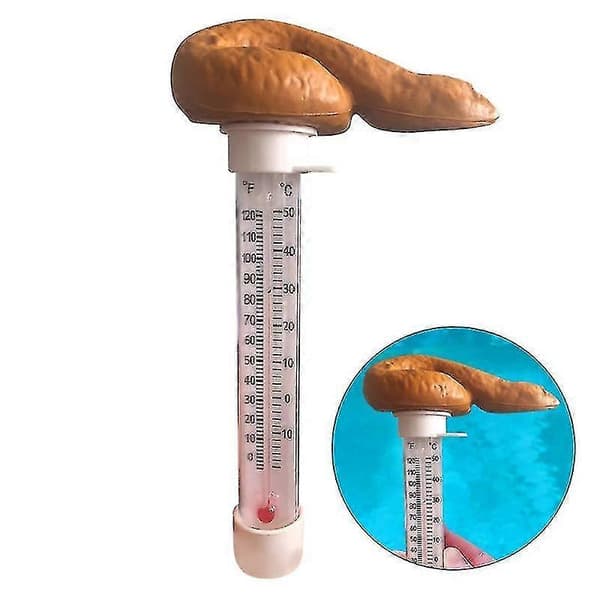 Interaktiv temperaturtestare för utomhusbruk Rolig termometer Flytande bajsskämt_Bra saker